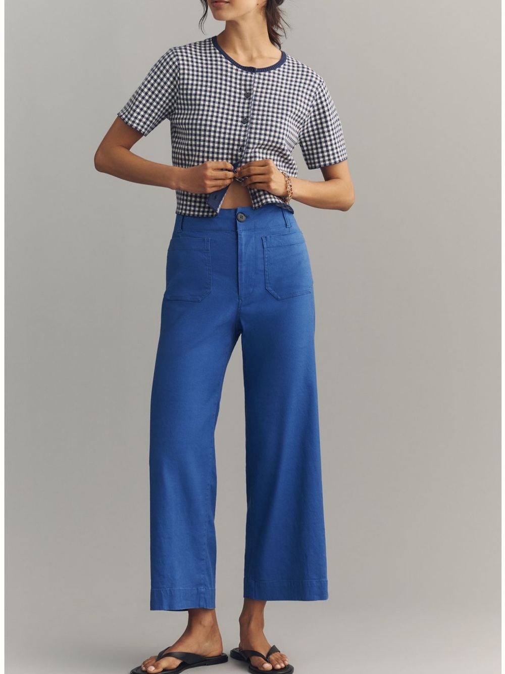 Anthropologie/ Maeve - Collette Linen Stretch High-Rise Wide-Leg Pant